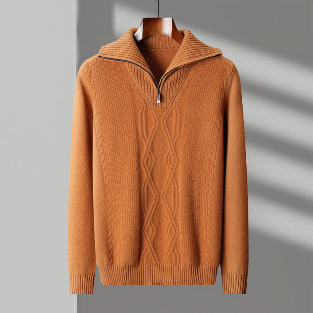 Jersey de lana merina con cremallera