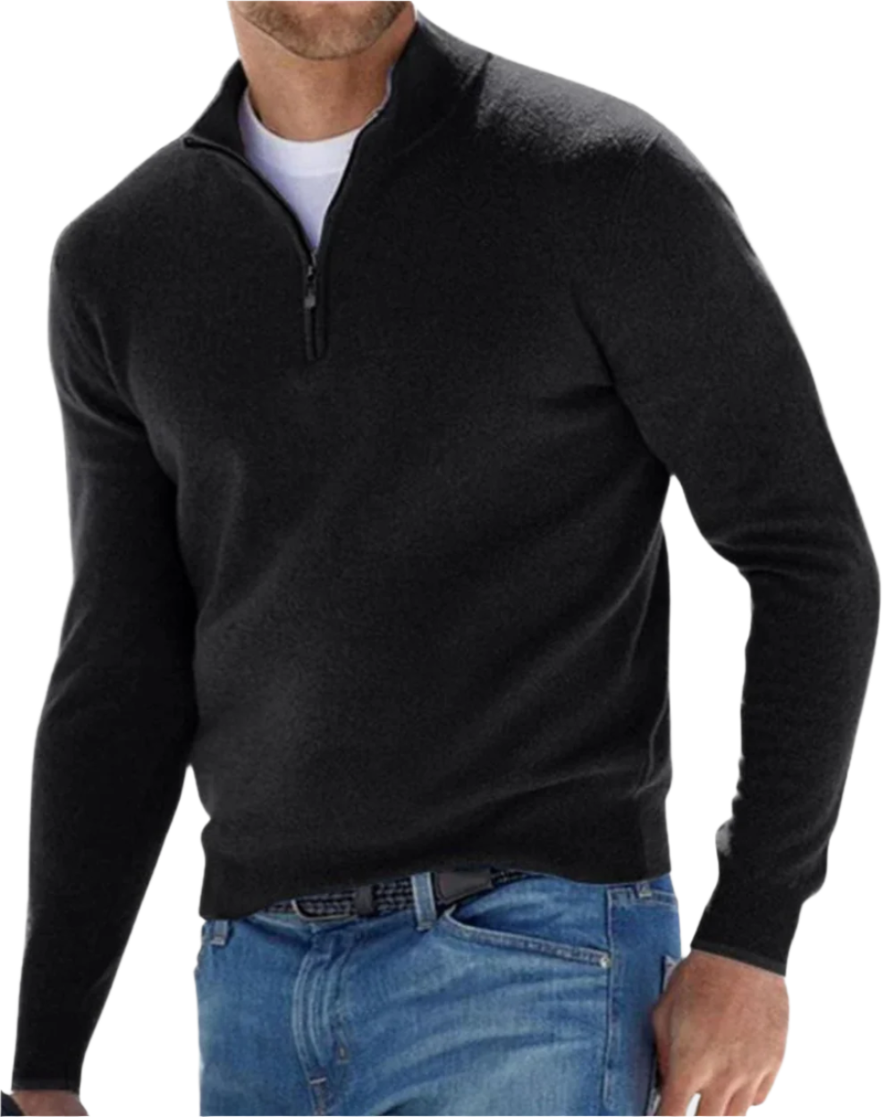 Elegante jersey con cremallera