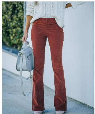 Pantalones Flare de Pana