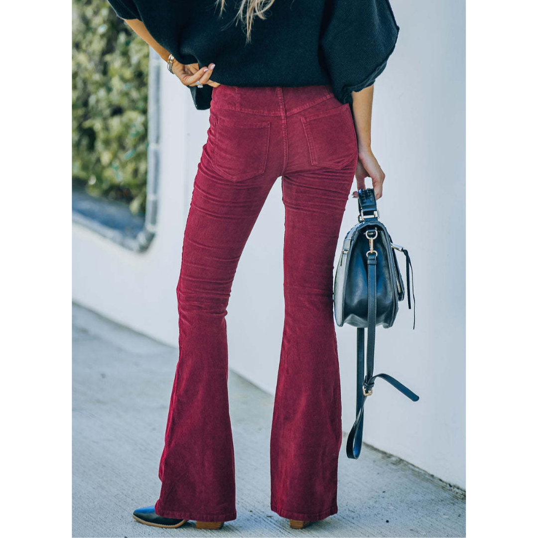 Pantalones Flare de Pana