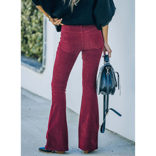 Pantalones Flare de Pana