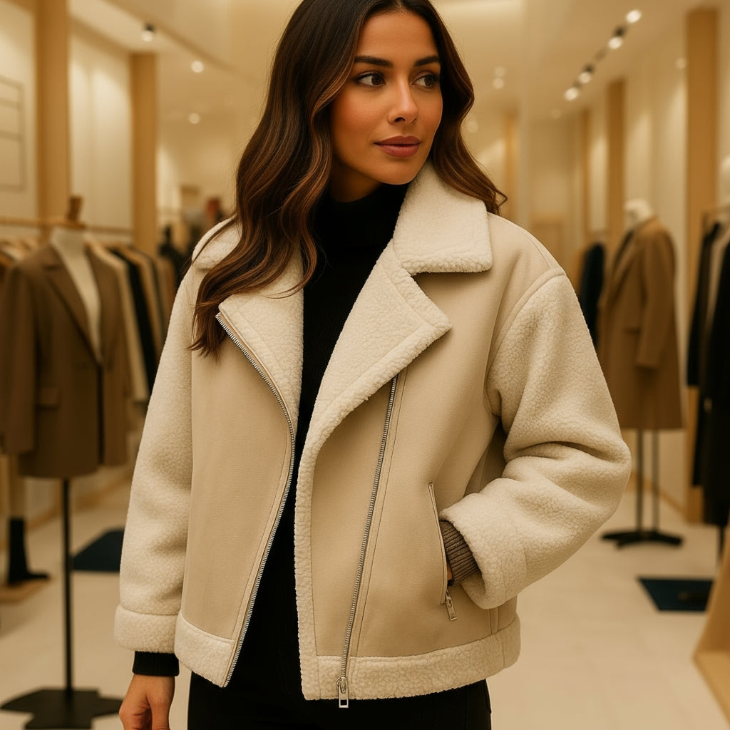 Chaqueta de Forro Sintético con Cremallera