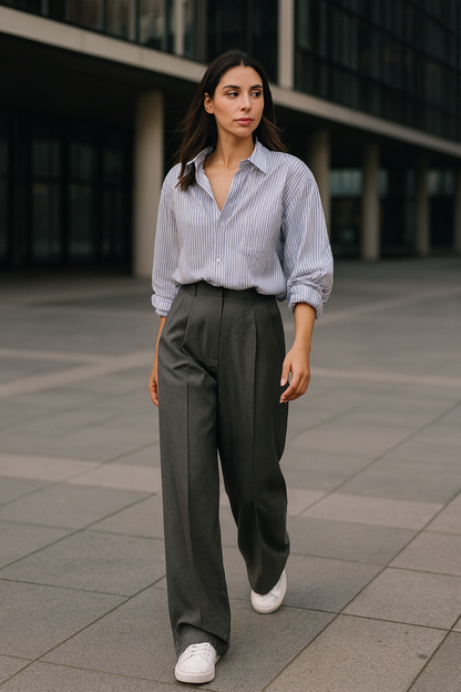 Pantalones Elegantes de Pierna Ancha