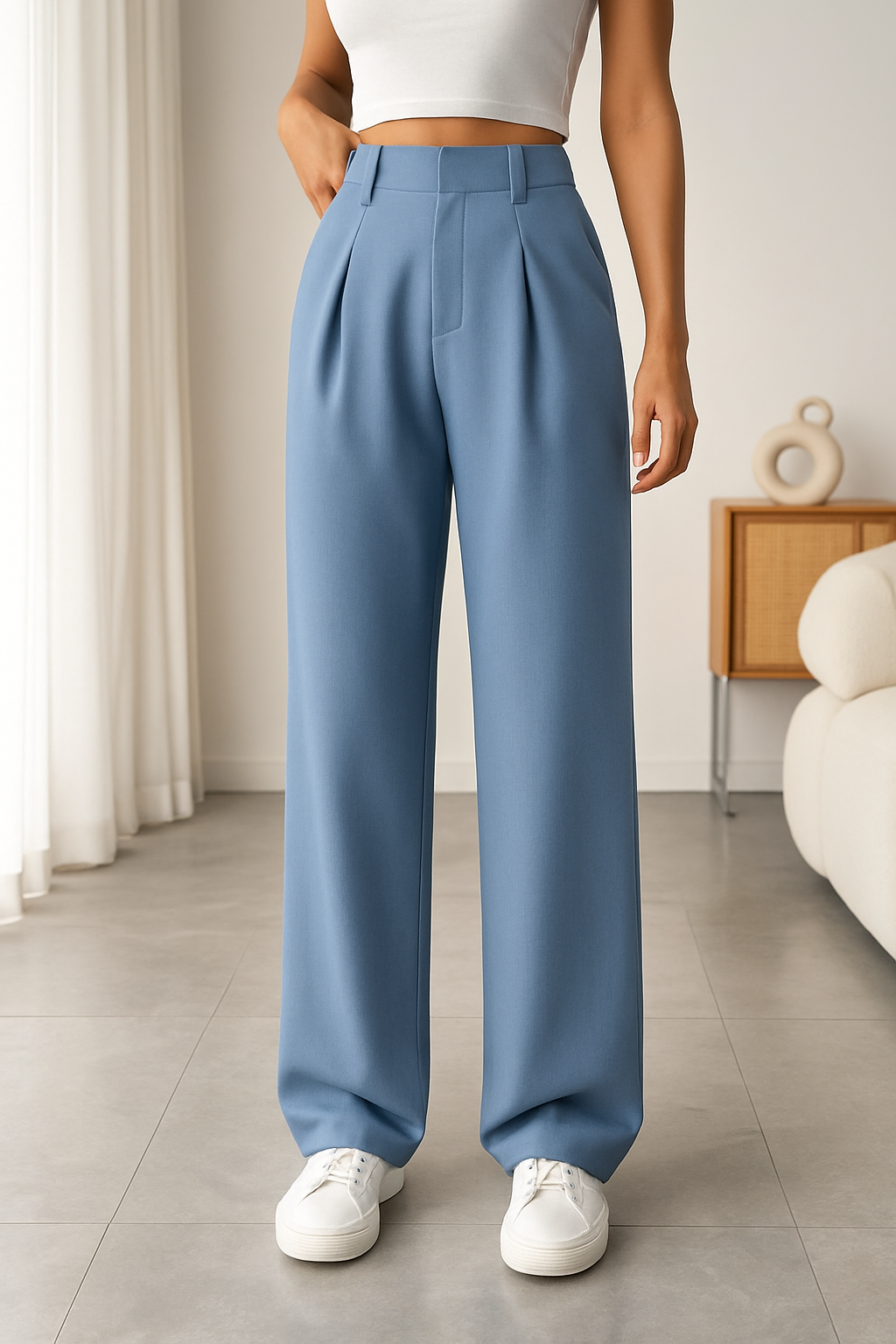 Pantalones Elegantes de Pierna Ancha
