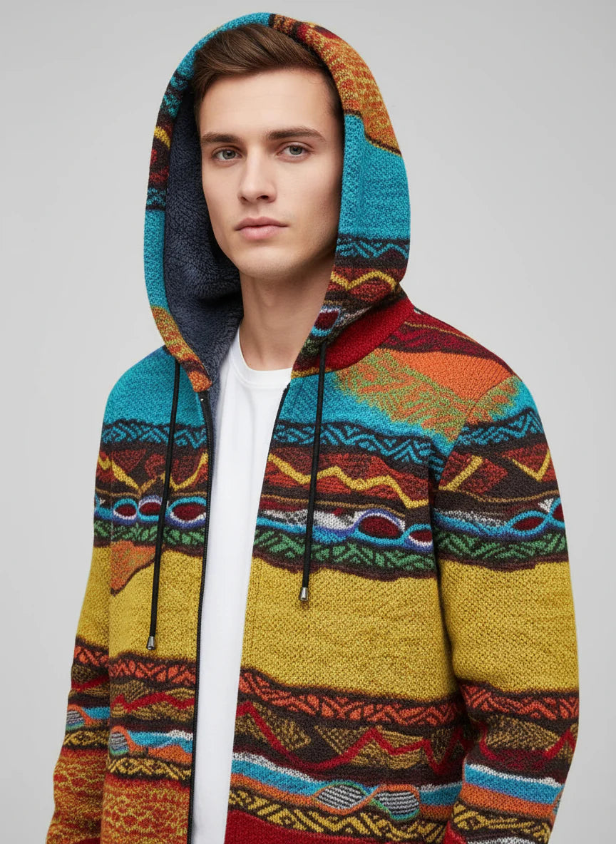Andrés - Cárdigan de lujo inspirado en el arte