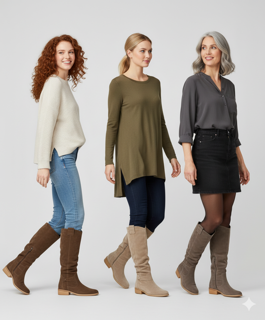 Botas elegantes de ante