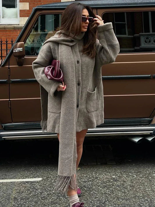 ANA - ABRIGO CON BUFANDA