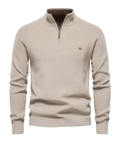 Luxury zip-up sweater